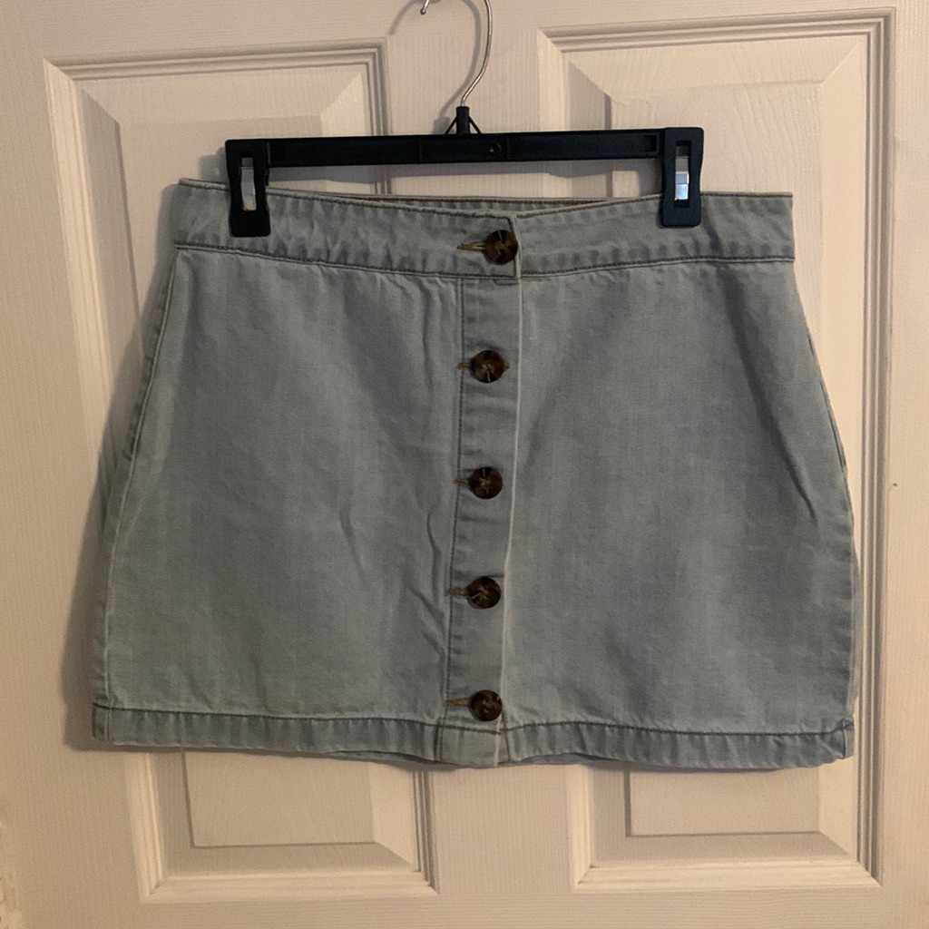 Button Down Mini Skirt